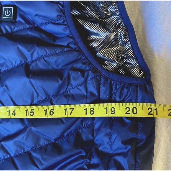 Heated Puffer Vest Changeown Sleeveless Blue USB Zip M L Women Ski Snowboard - Picture 8 of 16